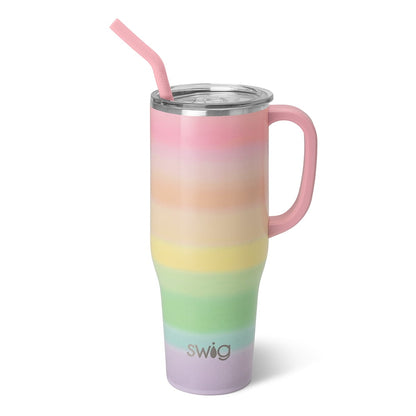 Lunabuddy™ 40oz Mega Mug | Insulated Stainless Steel Tumbler with Handle | Over The Rainbow