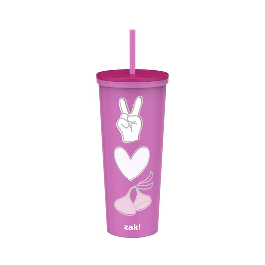Lunabuddy™ Valentine's Day 22 oz Plastic Hershey's Kiss Insulated Tumbler with Straw