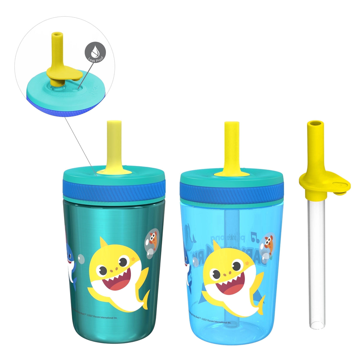Lunabuddy™ 12oz and 15oz 2-Pack Straw Tumbler Stainless Steel