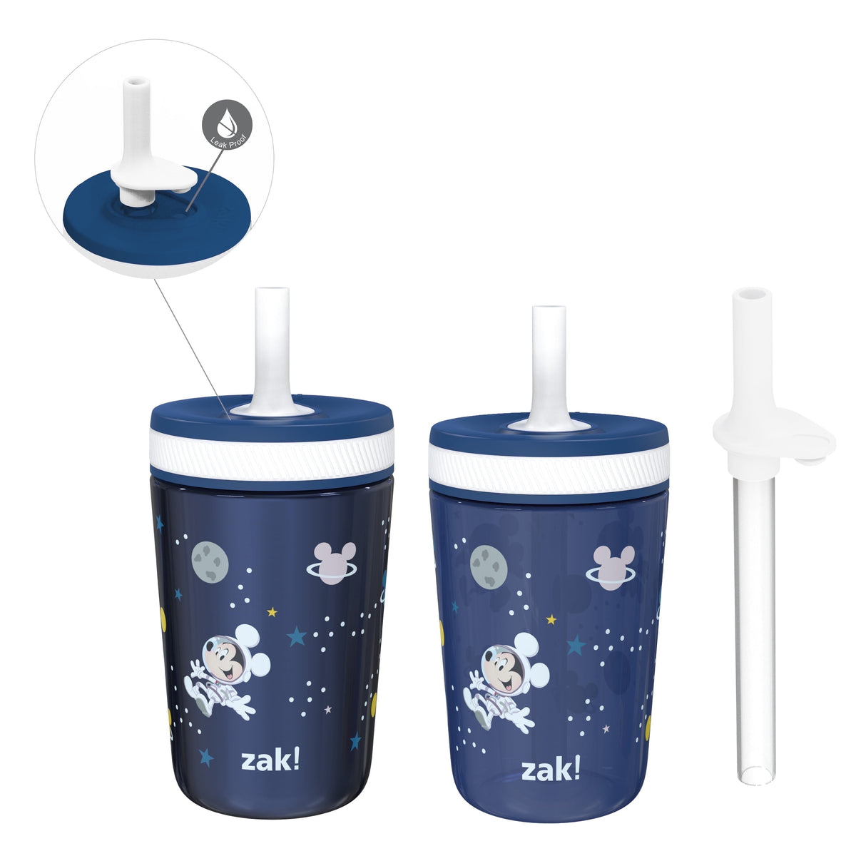 Lunabuddy™ 12oz and 15oz 2-Pack Straw Tumbler Stainless Steel