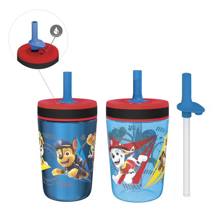 Lunabuddy™ 12oz and 15oz 2-Pack Straw Tumbler Stainless Steel
