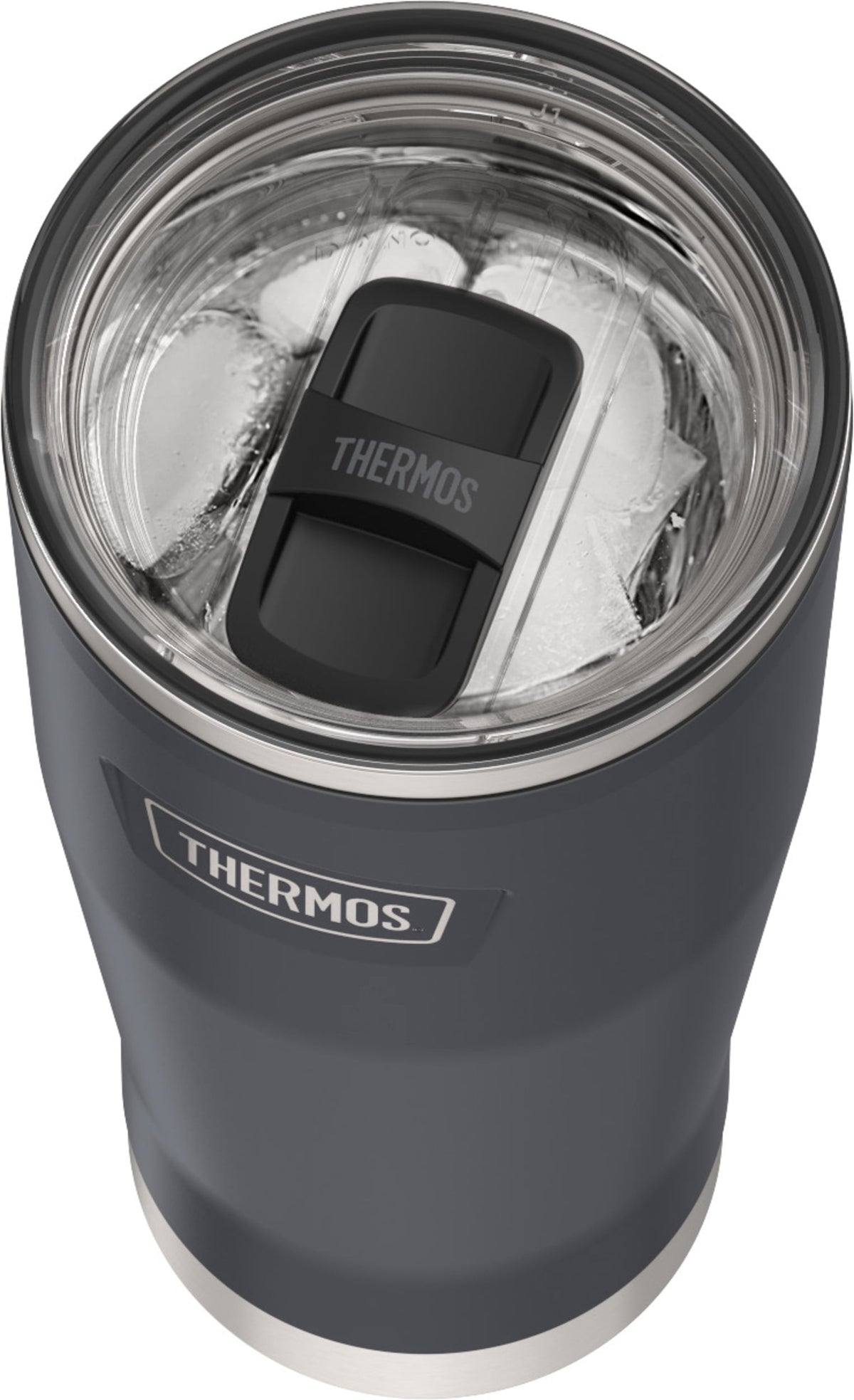 Lunabuddy™ Stainless Steel Tumbler, w/ Slide Lock Lid, Graphite, 18 oz