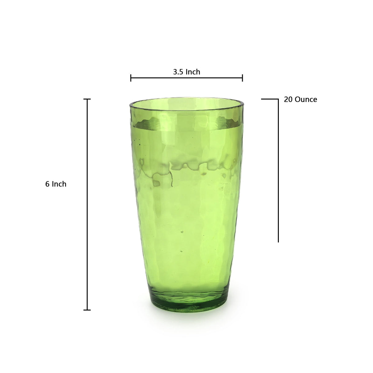 Lunabuddy™ Yalilong 20-Ounce Plastic Tumbler Acrylic Drinking Glasses, Reusable Plastic Cups, Stackable, BPA-Free, Shatter Proof, Dishwasher Safe, Set of 6 (Multicolor)