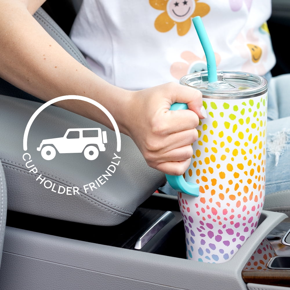Lunabuddy™ 40oz Mega Mug | Insulated Stainless Steel Tumbler with Handle | Oh Happy Day