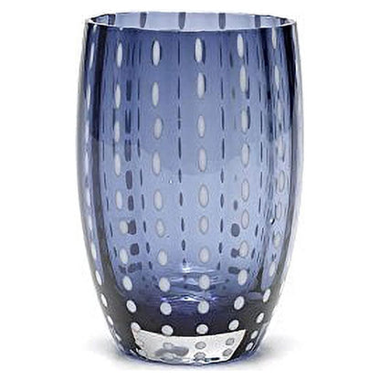 Lunabuddy™ Zafferano Perle Glass Tumbler Set 6 Pieces Grey Blue