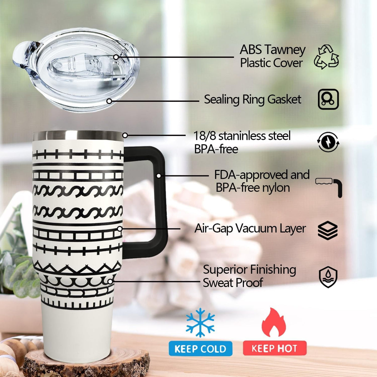 Lunabuddy™ 40 oz Hidden Message Tumbler With Lid and Straw,Checkered CoffeeTravel Mug Cup Water Botter,White Elephant Gifts,Office Humor Funny Gifts