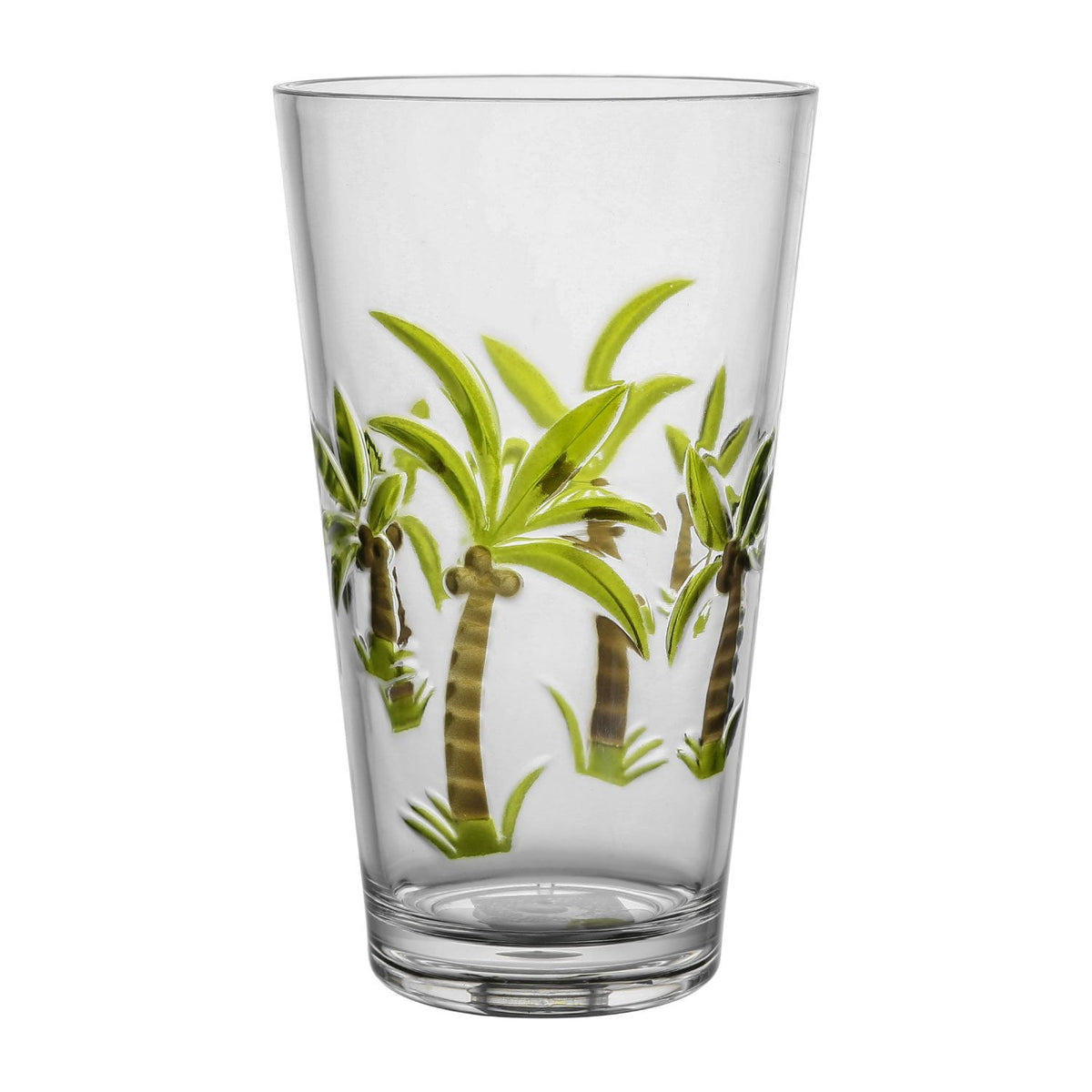 Lunabuddy™ Gourmet Art 2-Piece Palm Tree 24 oz. Acrylic Highball Tumbler, for Indoor and Outdoor and Everyday Use