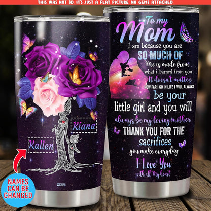 Lunabuddy™ Personalized Moms Gifts Tumbler Cup Customized Name With Lid 20oz 30oz Present Ideas Birthday Christmas Mothers Day Anniversary To My Mom Gift From Daughters For Mommy Mother Mama