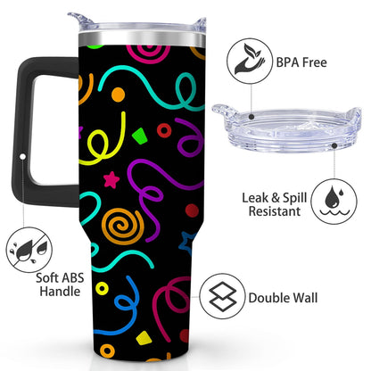 Lunabuddy™ Colorful Confetti Stainless Steel Tumbler, 30oz