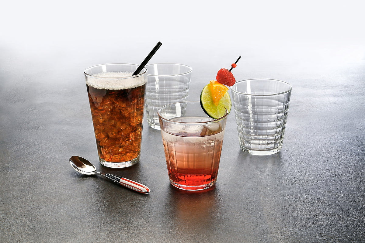 Lunabuddy™ Duralex Prisme Clear Tumbler, Made in France, Set of 6, 11.625 Ounce