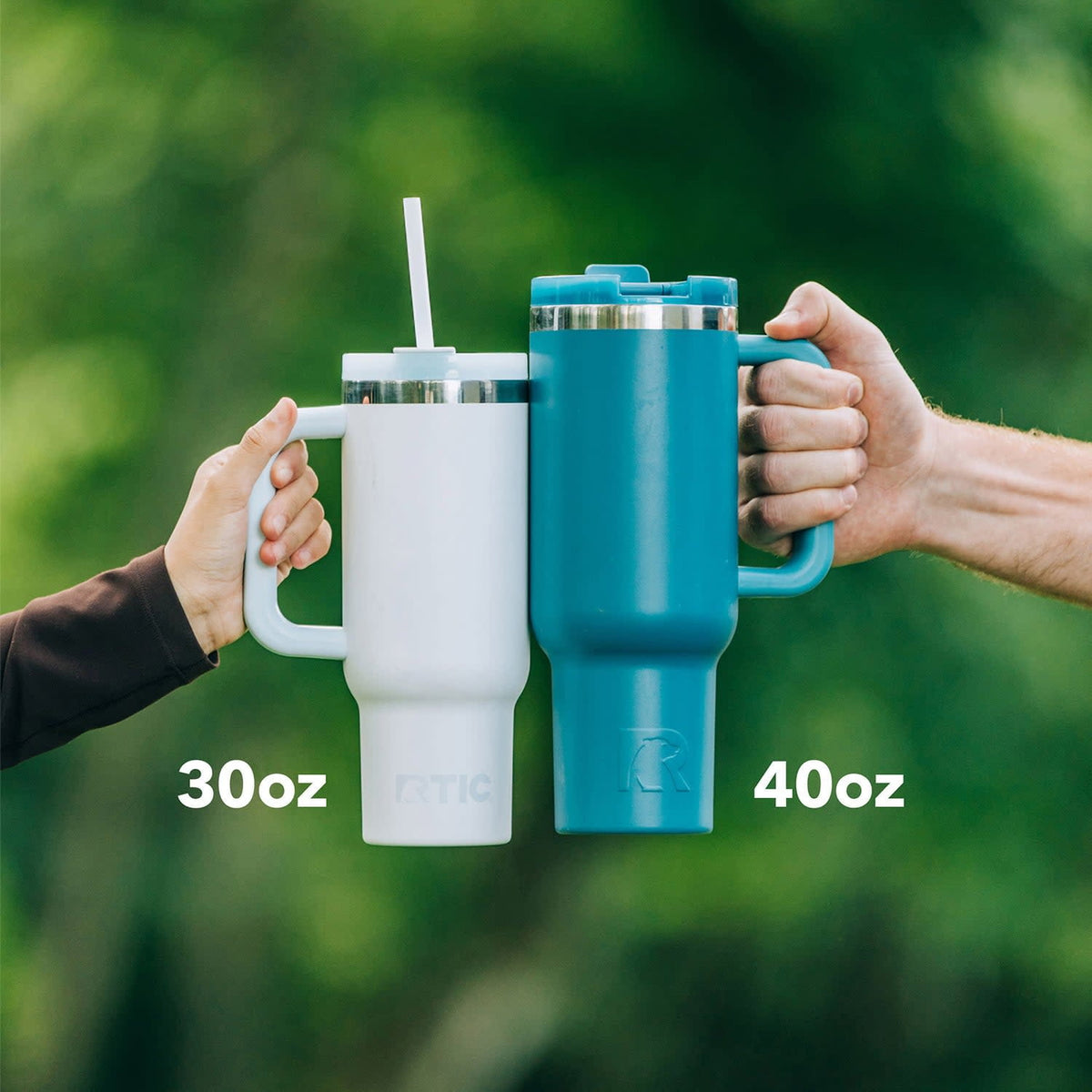Lunabuddy™ 40 oz Ceramic Lined Road Trip Tumbler with Handle and Leak-Resistant Straw Lid, Beach