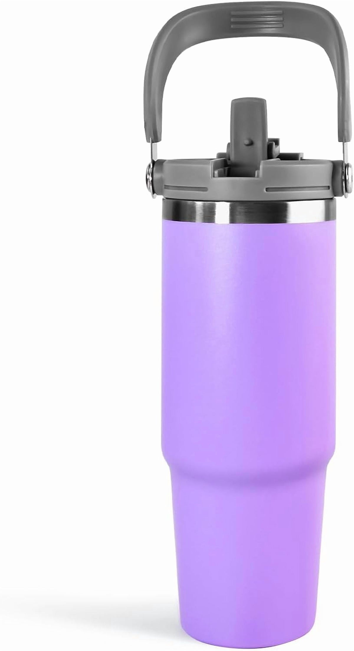 Lunabuddy™ WarmH 20 oz Tumbler with Handle,Insulated Tumbler with Lid and Flip Straw Leak Proof Double Wall Stainless Steel Vacuum Travel Coffee Mug Insulated Water Bottle Thermal Cup, Cupholder Friendly, Black
