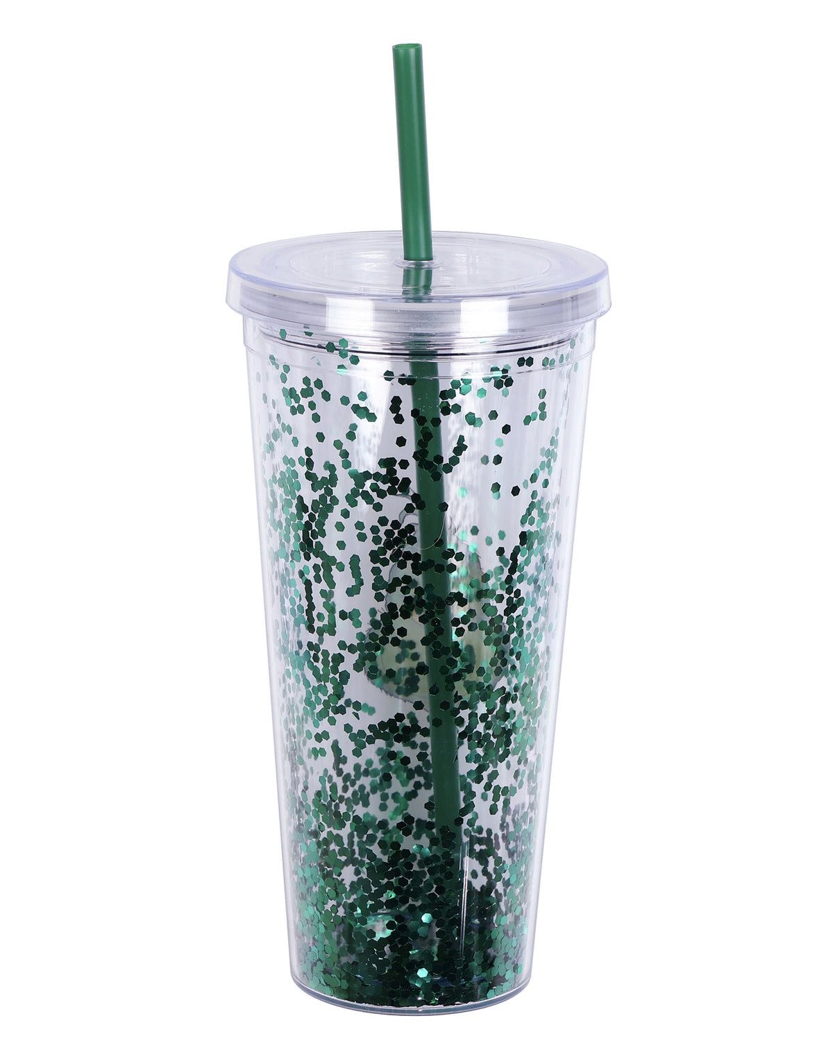 Lunabuddy™ Dr. Seuss The Grinch Glitter Insulated Tumbler 22 oz Travel Cup with Straw