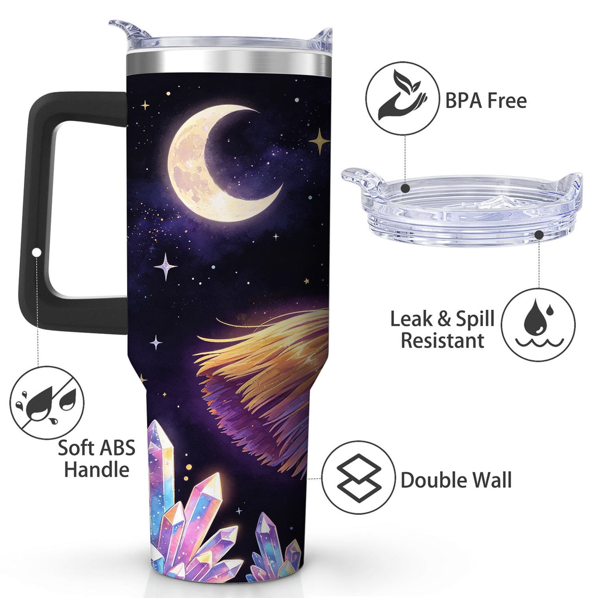 Lunabuddy™ Magical Night Sky Stainless Steel Tumbler, 30oz